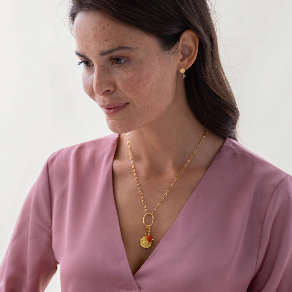 Butterfly Vintage Coin Goldplated Charm