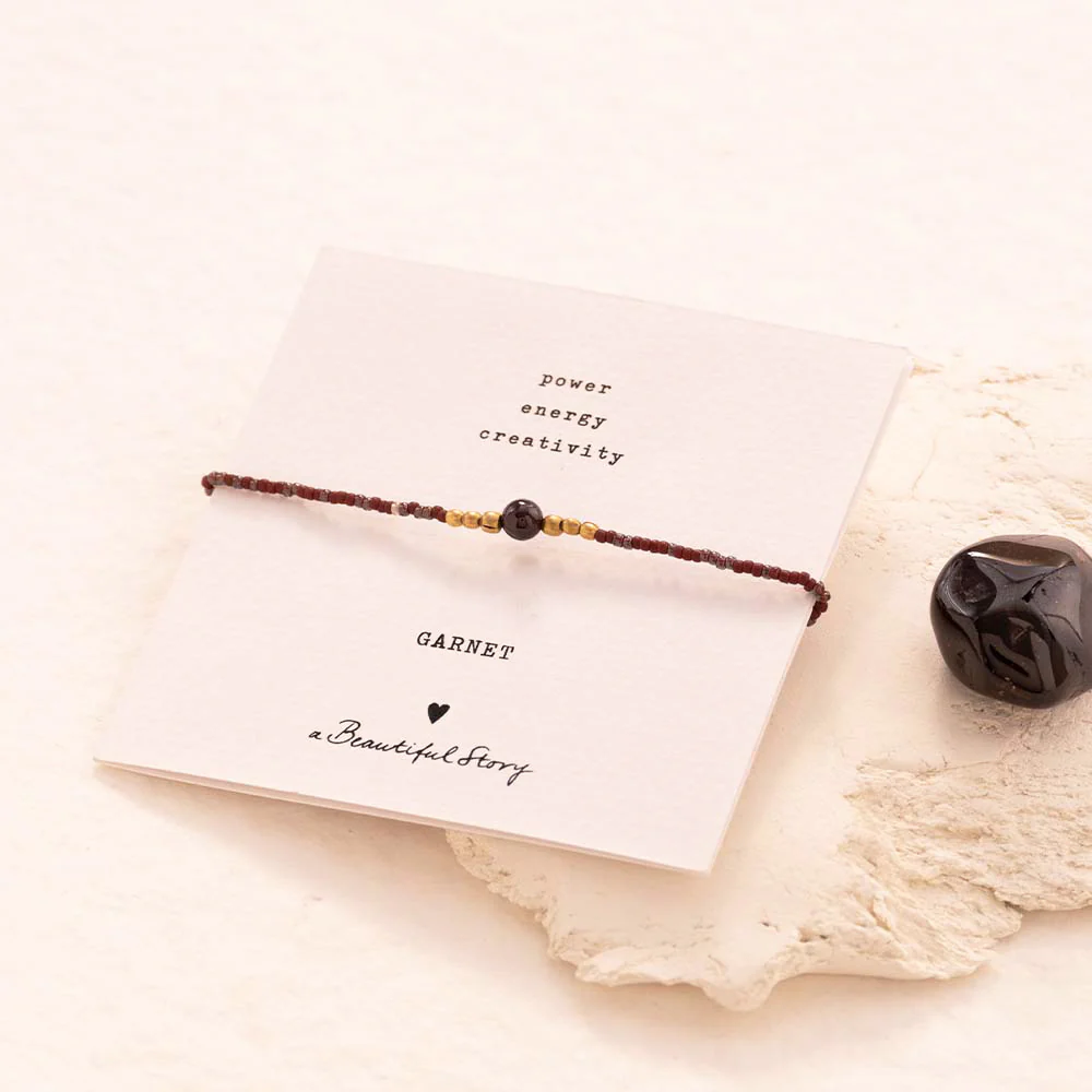 Iris Card Armband Garnet