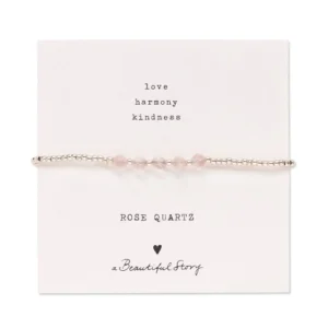 Rosenquarz Armband Silber