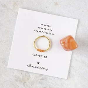 Clarity Karneol Ring Goldfarben