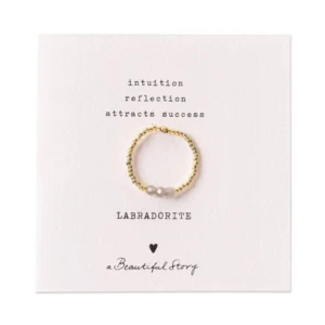 Clarity Labradorit Ring Goldfarben