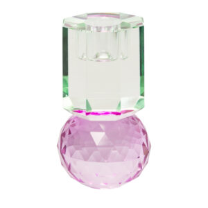 Kristallhalter, minze/violett, 10,5x6x6 cm