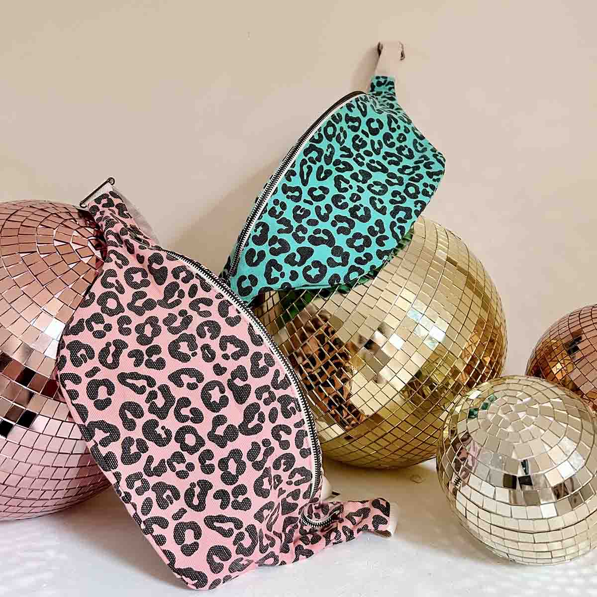 Gürteltasche Leopard Rose