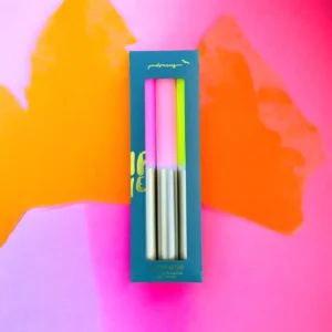 Stabkerze Dip Dye Neon Lime Twist