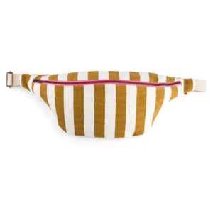 Gürteltasche Caramel weiss gestreift