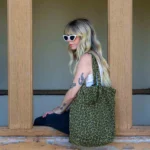 Tote Bag Leoprint oliv