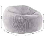 Funzy Sitzsack Cord Koala Grau