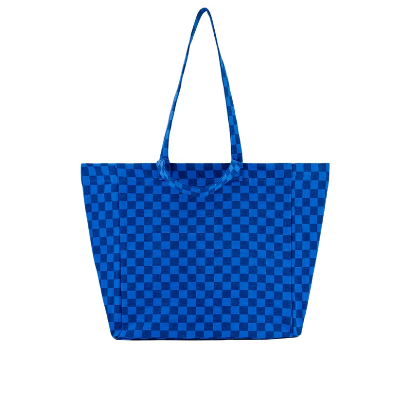 Tragetasche Karo Greek blue