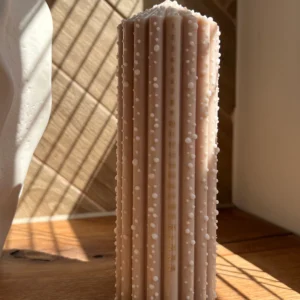 Kalenderkerze "Let it Snow" in Nude von Studio M Candles