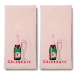 Vondels 2er Set Servietten mit Stickerei Celebrate