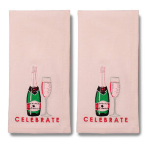 Vondels 2er Set Servietten mit Stickerei Celebrate
