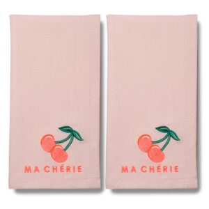 Vondels Serviette mit Stickerei Ma Chérie