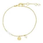 Armband mit Perlen und Scheiben-Anhänger