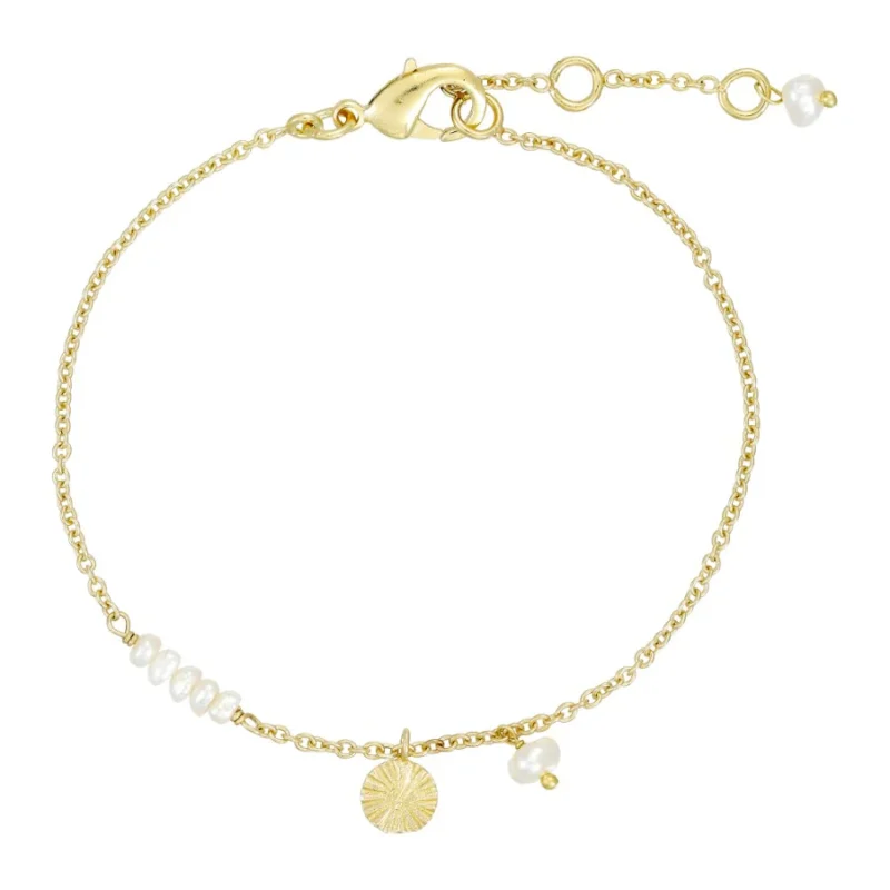 Armband mit Perlen und Scheiben-Anhänger