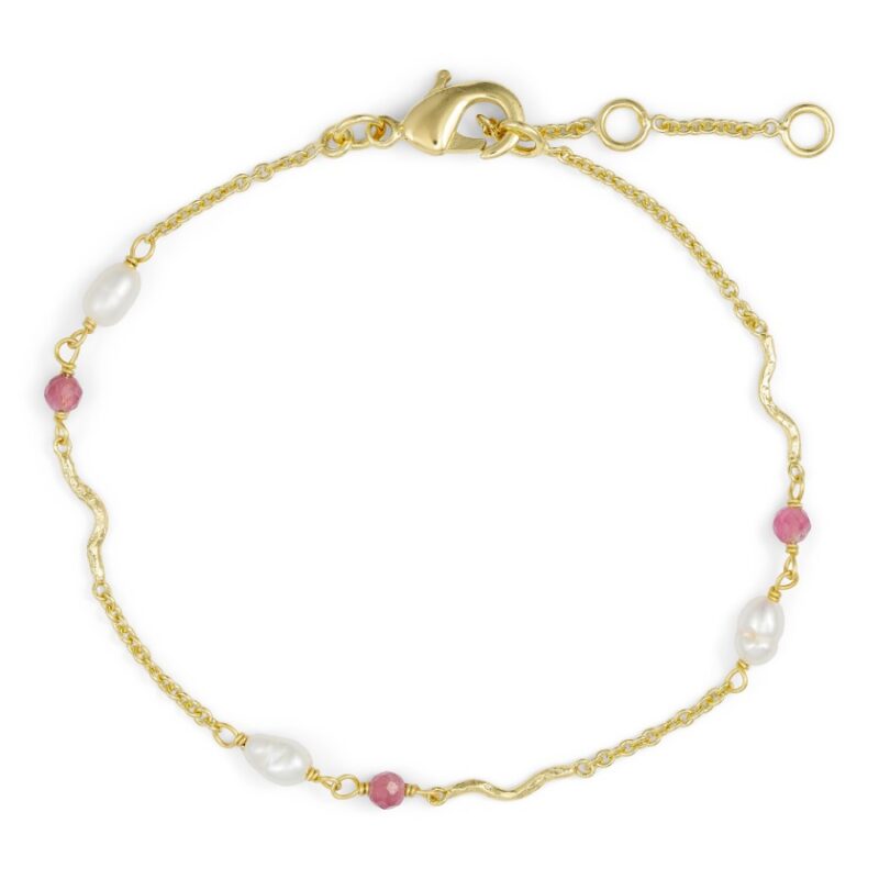 Armband Stones & Pearls Pink von PURE by Nat