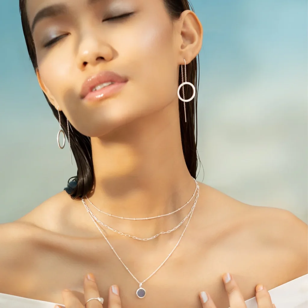 Fadenohrringe in Silber von PROTSAAH