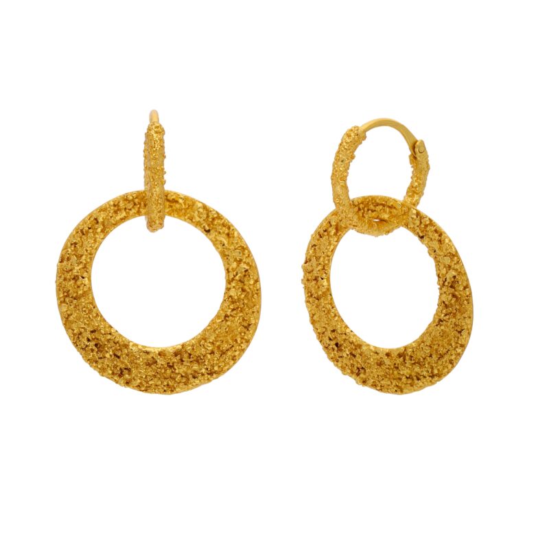 Two-in-One Ohrringe in Gold von PROTSAAH