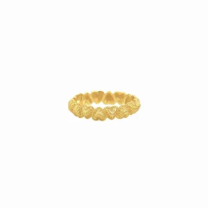 Fingerring mit Herzmotiven in Gold von PROTSAAH
