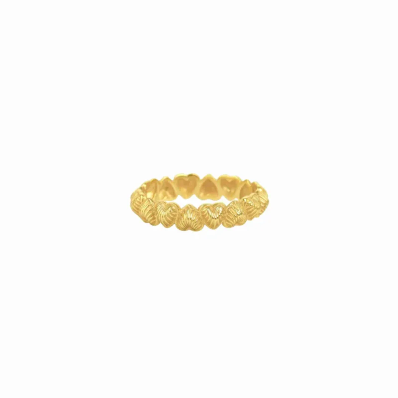 Fingerring mit Herzmotiven in Gold von PROTSAAH