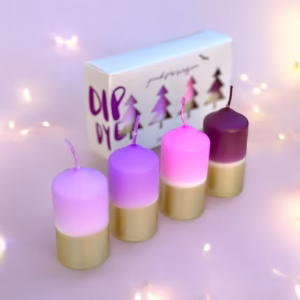 Dip Dye Twinkle Kerzen Berry Lush