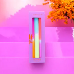 Stabkerze Dip Dye Neon Mandarine