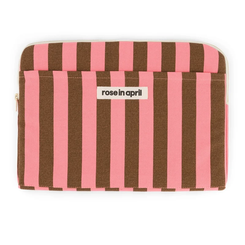 Laptop-Hülle Streifen Funky Pink/Olive