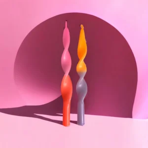 Pink Stories - Stabkerze Dip Dye Curly Miami Lilac