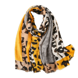 Leoparden-Schal – Gelb 180 x 90 cm