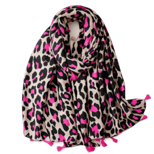 Leoparden-Schal – Pink 180 x 90 cm