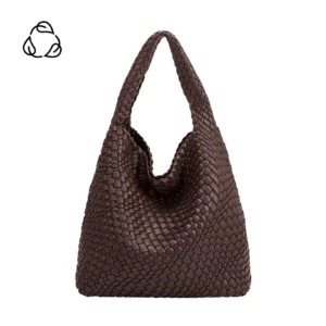 Melie Bianco - Johanna Espresso Recycled Vegan Shoulder Bag