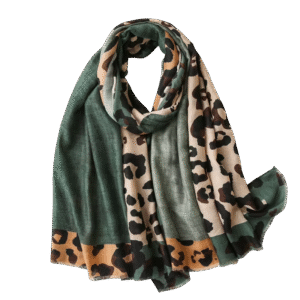 Leoparden-Schal – Grün 180 x 90 cm