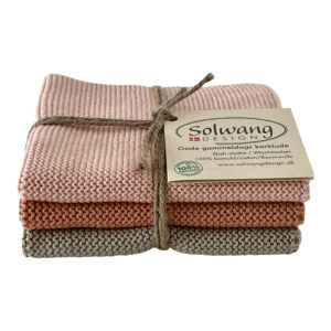 Solwang - Wischtuch Olive/Aprikose 3er Set
