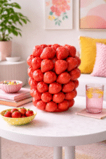 keramikvase erdbeere