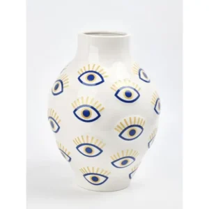 Keramikvase gross mit "Nazar" Augen