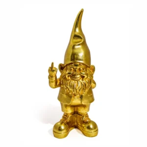 Dekofigur gross "Naughty Gnome" Gold