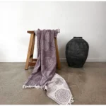 Strandtuch Sonne in Aubergine von Ley!