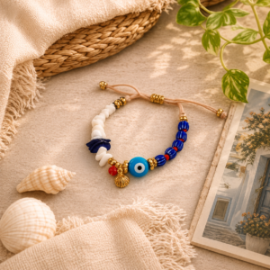 Goupi - Armband Nazar Auge & Halbedelsteine Blau