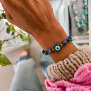 Goupi - Armband Nazar Auge & Halbedelsteine Blau