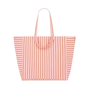 Rose in April - Tragetasche Tennis Stripes Pecan/Strawberry