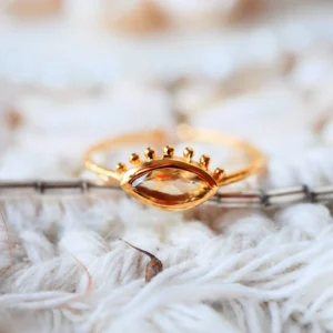 Ginandger - Verstellbarer Ring Iris Citrin