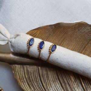 Ginandger - Verstellbarer Ring Iris Lapislazuli