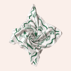 Moxie – Seidenfoulard Coastal Grün 68x68 cm