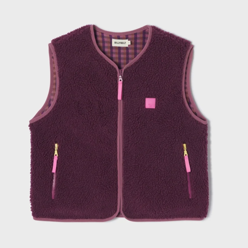 Sherpa Weste Pflaume