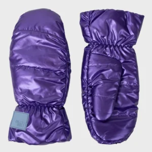 Metallic Fäustlinge violett