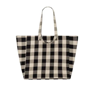 Tragetasche Vichy schwarz