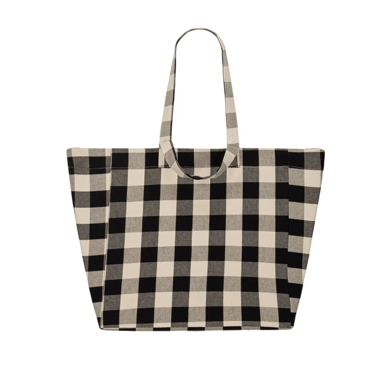 Tragetasche Vichy schwarz