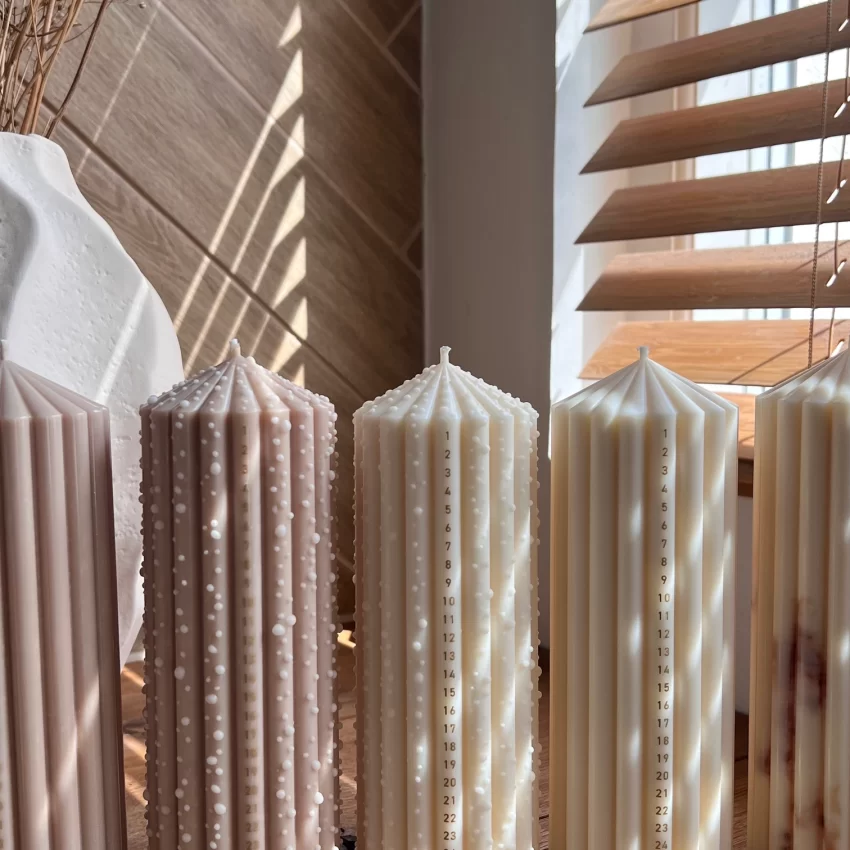 Kalenderkerze "Marble" von Studio M Candles